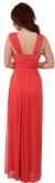 Braid Accent Ruched Long Formal Bridesmaid Dress  back